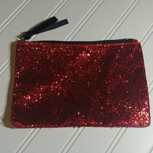 Red Sparkly Zippered Makeup 💄 Pouch